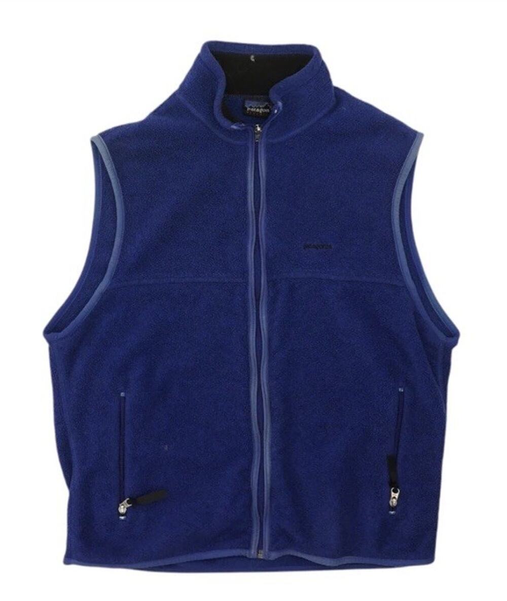 Vintage Patagonia Vest Men's Large Blue Fleece Zip Up